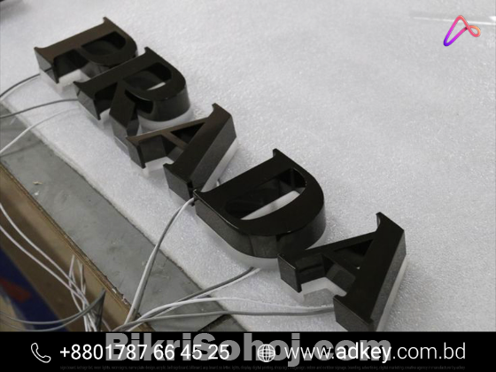 Acrylic 3d Backlit Letter Name Plates Advertising in BD